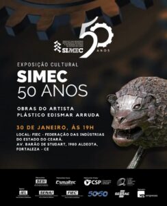 SIMEC-CE lança exposição feita com peças de sucata  de ferro