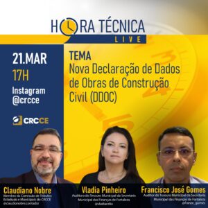Conselho de Contabilidade do Ceará realiza live com membros da Secretaria de Finanças de Fortaleza