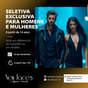 New Faces Conceito Lança Seletiva para Modelos com Foco em Eventos de Fim de Ano em Fortaleza