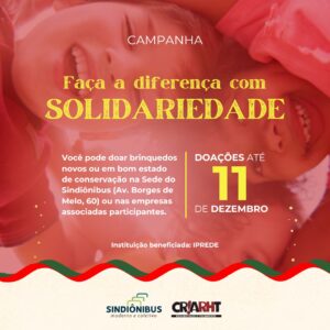 Faça a Diferença com Solidariedade: campanha de arrecadação de brinquedos para o IPREDE segue até 11 de dezembro