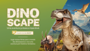 Shopping Parangaba traz experiência jurássica nas férias com parque temático e exposição gratuita