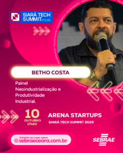 CTO da 704 Apps e criador da Zafira.IA, Betho Costa, será palestrante no Siára Tech Summit