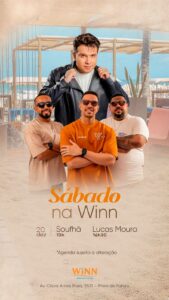 Agenda de fim de semana na Winn Beach Club reúne música ao vivo e clima de verão na Praia do Futuro