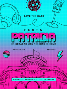“Festa Patrícia” leva nostalgia dos anos 2000 e hits atuais ao Náutico