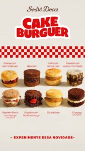 Sodiê Doces aposta no “Cake Burguer” e transforma tendência das redes sociais em novo lançamento