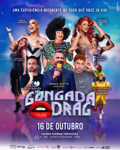 Gongada Drag reúne grandes nomes da arte drag e do humor nesta sexta-feira no Teatro RioMar Fortaleza